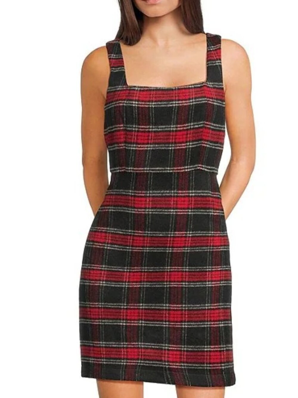 NWT! Copper Key Plaid Pinafore Dress Sz L